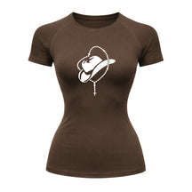 Camiseta Compressão Uv Manga Curta Estampa Da Roça Cowboy Terço Sagrado