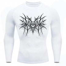 Camiseta Compressão Uv 50+ Manga Longa Cyber Tribal Spider Symmetric Web Rash Guard