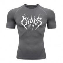 Camiseta Compressão Uv 50+ Manga Curta Cyber Tribal Emblem Of Chaos Rash Guard