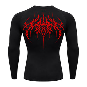 Camiseta Compressão Uv 50+ Manga Longa Cyber Tribal Atoomic Veins Structure Rash Guard