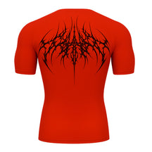 Camiseta Compressão Uv 50+ Manga Curta Cyber Tribal Atoomic Veins Structure Rash Guard