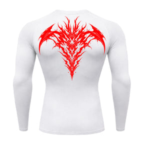 Camiseta Compressão Uv 50+ Manga Longa Cyber Tribal Atoomic Dark Vortex Sigil Rash Guard