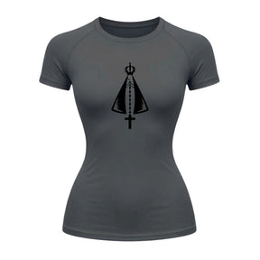 Camiseta Compressão Uv Manga Curta Estampa Da Roça Proteção Da Nossa Senhora