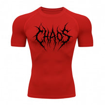 Camiseta Compressão Uv 50+ Manga Curta Cyber Tribal Emblem Of Chaos Rash Guard