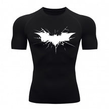 Camiseta Compressão Proteção Uv 50+ Manga Curta Batman Shadow Break Academia Rash Guard