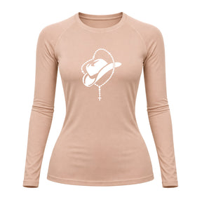 Camiseta Compressão Uv Manga Longa Estampa Da Roça Cowboy Sagrado