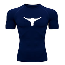 Camiseta Compressão Uv Manga Curta Estampa Da Roça Marca Do Touro Alpha Rash Guard