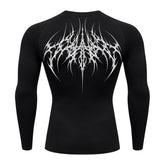 Camiseta Compressão Uv 50+ Manga Longa Cyber Tribal Atoomic Veins Structure Rash Guard