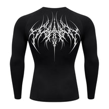 Camiseta Compressão Uv 50+ Manga Longa Cyber Tribal Atoomic Veins Structure Rash Guard