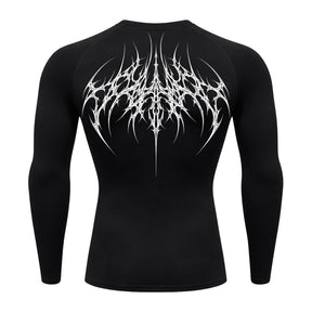 Camiseta Compressão Uv 50+ Manga Longa Cyber Tribal Atoomic Veins Structure Rash Guard