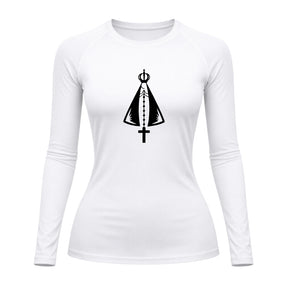 Camiseta Compressão Uv Manga Longa Estampa Da Roça Proteção Da Nossa Senhora
