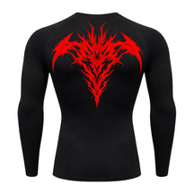 Camiseta Compressão Uv 50+ Manga Longa Cyber Tribal Atoomic Dark Vortex Sigil Rash Guard