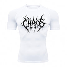 Camiseta Compressão Uv 50+ Manga Curta Cyber Tribal Emblem Of Chaos Rash Guard