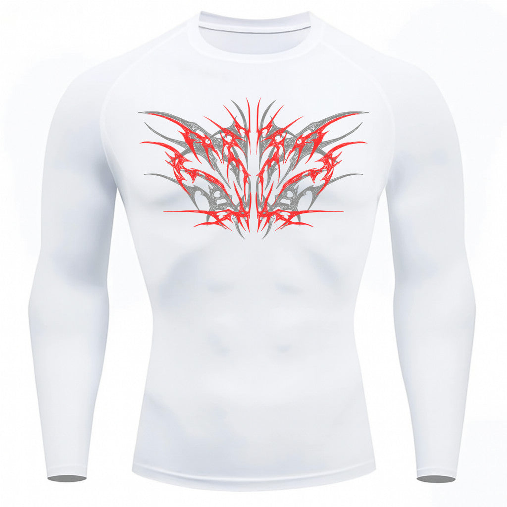 Camiseta Compressão Uv 50+ Manga Longa Cyber Tribal Null Form Rash Guard