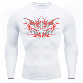 Camiseta Compressão Uv 50+ Manga Longa Cyber Tribal Null Form Rash Guard