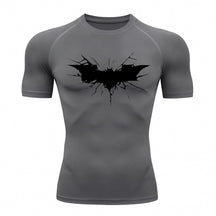 Camiseta Compressão Proteção Uv 50+ Manga Curta Batman Shadow Break Academia Rash Guard