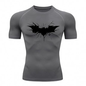 Camiseta Compressão Proteção Uv 50+ Manga Curta Batman Shadow Break Academia Rash Guard