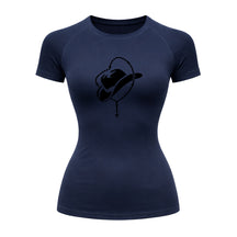Camiseta Compressão Uv Manga Curta Estampa Da Roça Cowboy Terço Sagrado