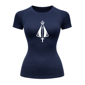Camiseta Compressão Uv Manga Curta Estampa Da Roça Proteção Da Nossa Senhora