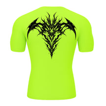 Camiseta Compressão Uv 50+ Manga Curta Cyber Tribal Atoomic Dark Vortex Sigil Rash Guard