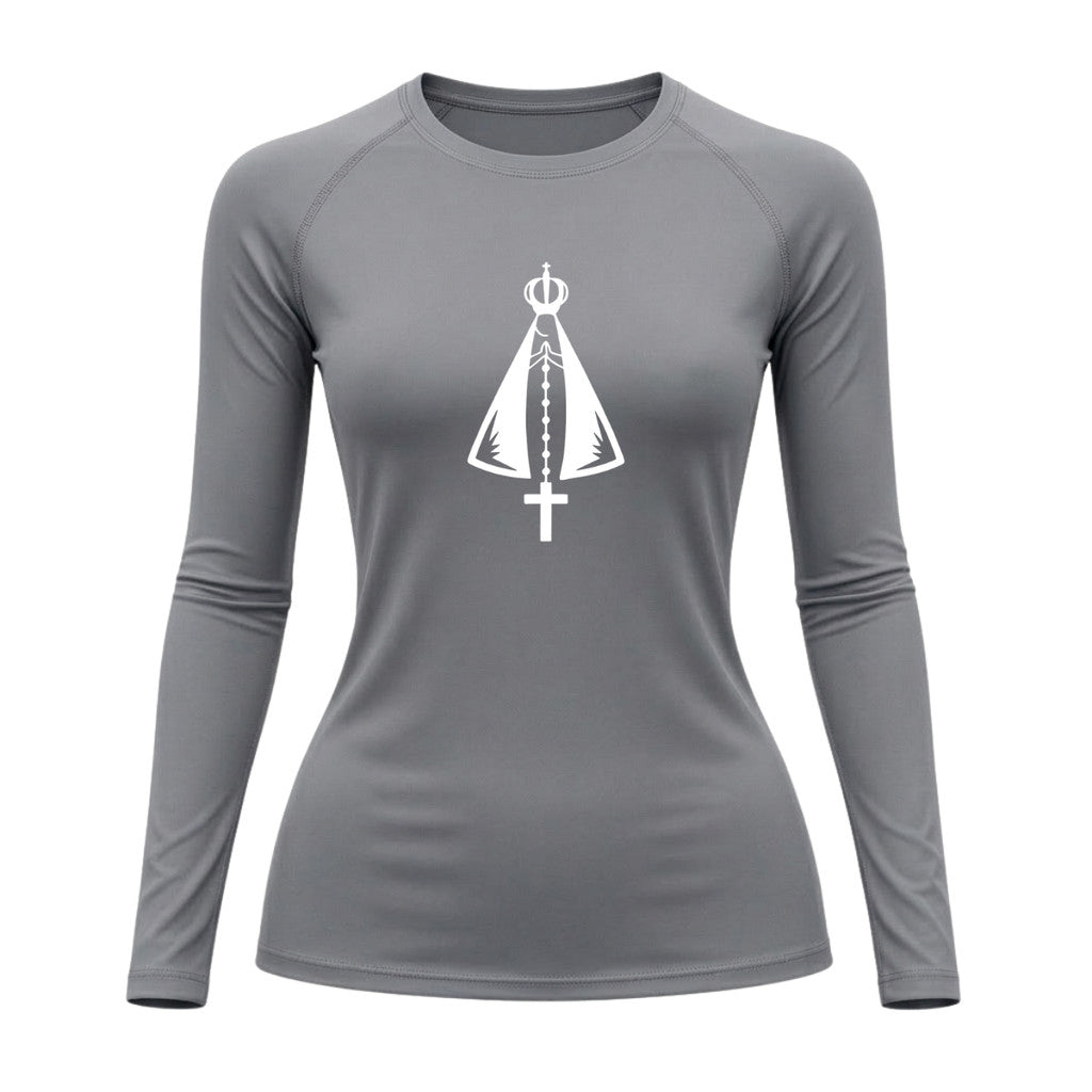 Camiseta Compressão Uv Manga Longa Estampa Da Roça Proteção Da Nossa Senhora