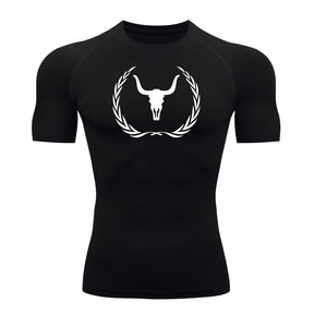 Camiseta Compressão Uv Manga Curta Estampa Da Roça Victory Crest Rash Guard