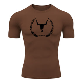 Camiseta Compressão Uv Manga Curta Estampa Da Roça Victory Crest Rash Guard