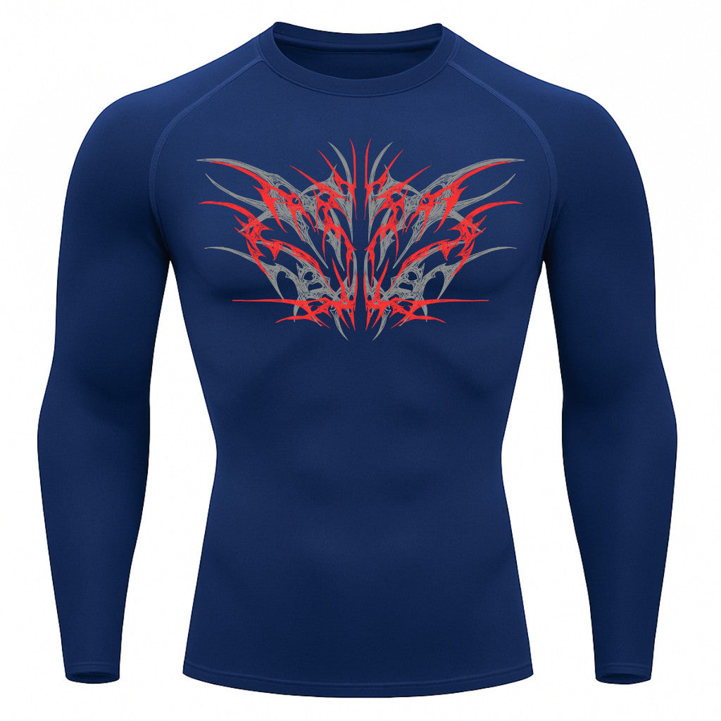 Camiseta Compressão Uv 50+ Manga Longa Cyber Tribal Null Form Rash Guard