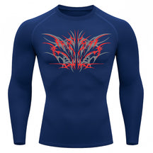 Camiseta Compressão Uv 50+ Manga Longa Cyber Tribal Null Form Rash Guard