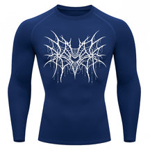 Camiseta Compressão Uv 50+ Manga Longa Cyber Tribal Spider Symmetric Web Rash Guard