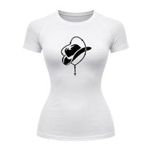 Camiseta Compressão Uv Manga Curta Estampa Da Roça Cowboy Terço Sagrado