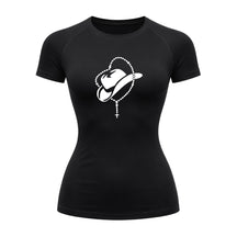 Camiseta Compressão Uv Manga Curta Estampa Da Roça Cowboy Terço Sagrado