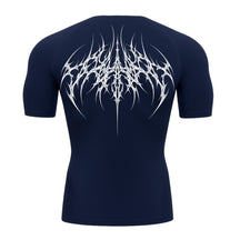 Camiseta Compressão Uv 50+ Manga Curta Cyber Tribal Atoomic Veins Structure Rash Guard