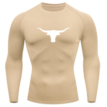 Camiseta Compressão Uv Manga Longa Estampa Da Roça Marca Do Touro Alpha Rash Guard