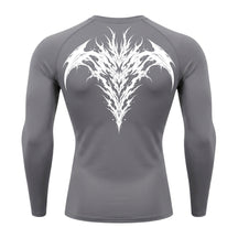Camiseta Compressão Uv 50+ Manga Longa Cyber Tribal Atoomic Dark Vortex Sigil Rash Guard