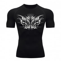 Camiseta Compressão Uv 50+ Manga Curta Cyber Tribal Null Form Rash Guard