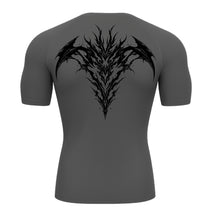 Camiseta Compressão Uv 50+ Manga Curta Cyber Tribal Atoomic Dark Vortex Sigil Rash Guard