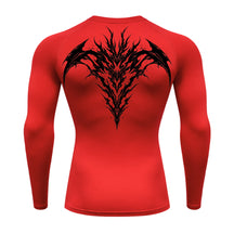 Camiseta Compressão Uv 50+ Manga Longa Cyber Tribal Atoomic Dark Vortex Sigil Rash Guard