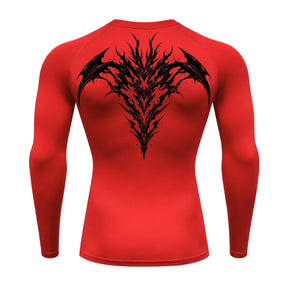 Camiseta Compressão Uv 50+ Manga Longa Cyber Tribal Atoomic Dark Vortex Sigil Rash Guard