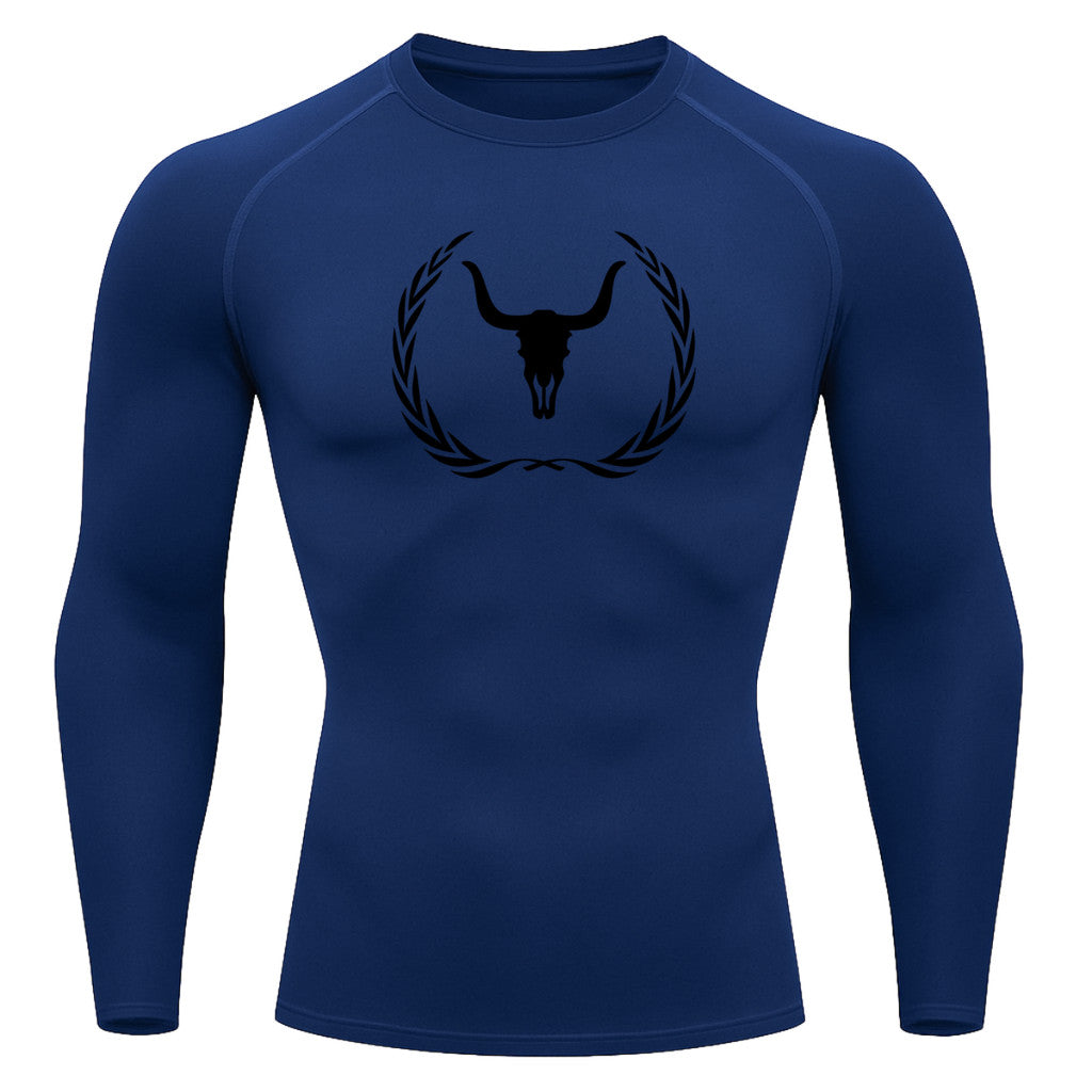 Camiseta Compressão Uv Manga Longa Estampa Da Roça Victory Crest Rash Guard