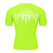 Camiseta Compressão Uv 50+ Manga Curta Cyber Tribal Atoomic Veins Structure Rash Guard