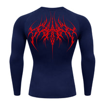 Camiseta Compressão Uv 50+ Manga Longa Cyber Tribal Atoomic Veins Structure Rash Guard