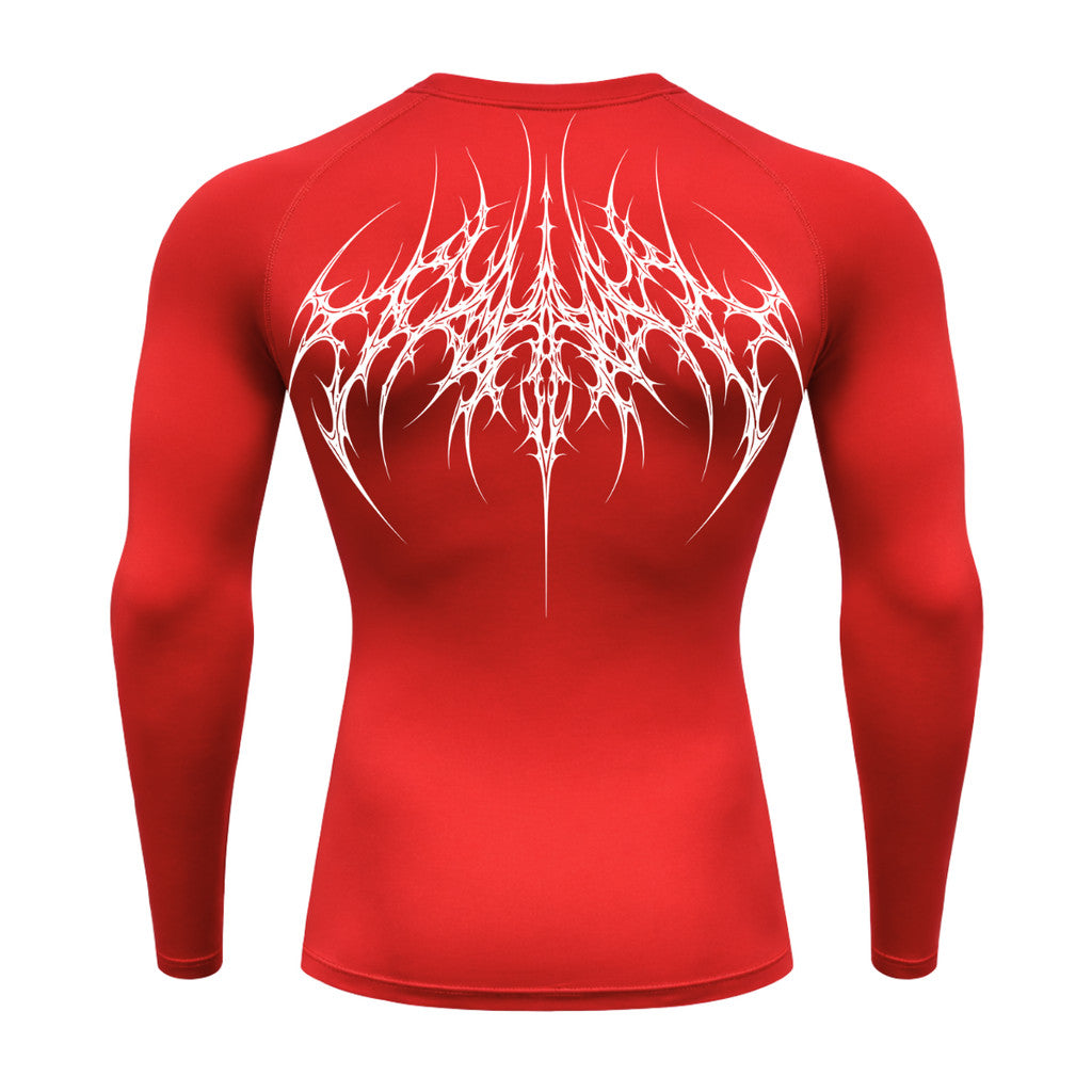 Camiseta Compressão Uv 50+ Manga Longa Cyber Tribal Atoomic Veins Structure Rash Guard