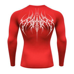 Camiseta Compressão Uv 50+ Manga Longa Cyber Tribal Atoomic Veins Structure Rash Guard