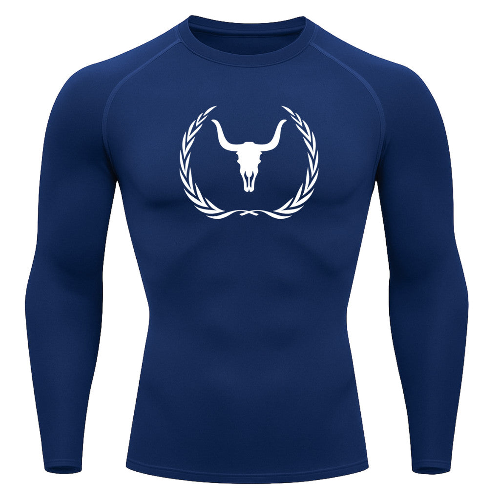 Camiseta Compressão Uv Manga Longa Estampa Da Roça Victory Crest Rash Guard