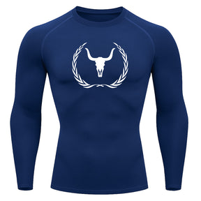 Camiseta Compressão Uv Manga Longa Estampa Da Roça Victory Crest Rash Guard