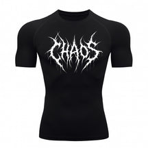 Camiseta Compressão Uv 50+ Manga Curta Cyber Tribal Emblem Of Chaos Rash Guard