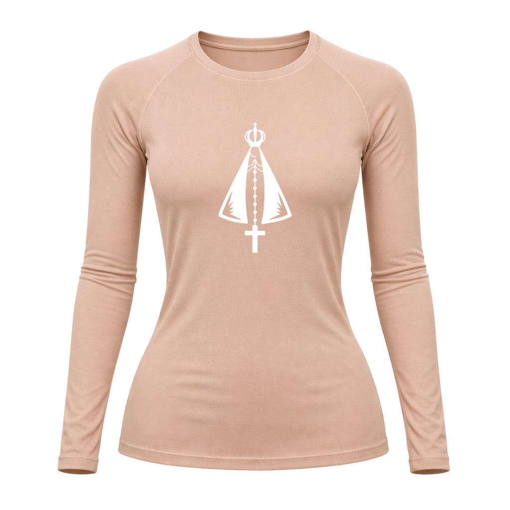 Camiseta Compressão Uv Manga Longa Estampa Da Roça Proteção Da Nossa Senhora