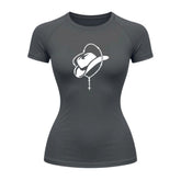 Camiseta Compressão Uv Manga Curta Estampa Da Roça Cowboy Terço Sagrado