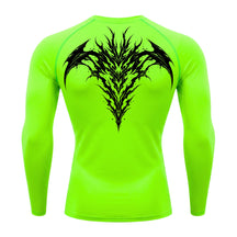 Camiseta Compressão Uv 50+ Manga Longa Cyber Tribal Atoomic Dark Vortex Sigil Rash Guard